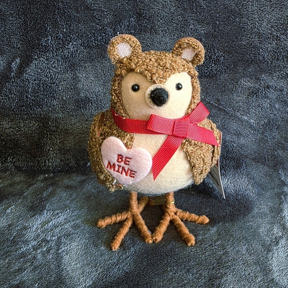 NWT Target Spritz 2025 Valentine's day Featherly Friends bird 'Buttons' as Bear - Picture 1 of 5